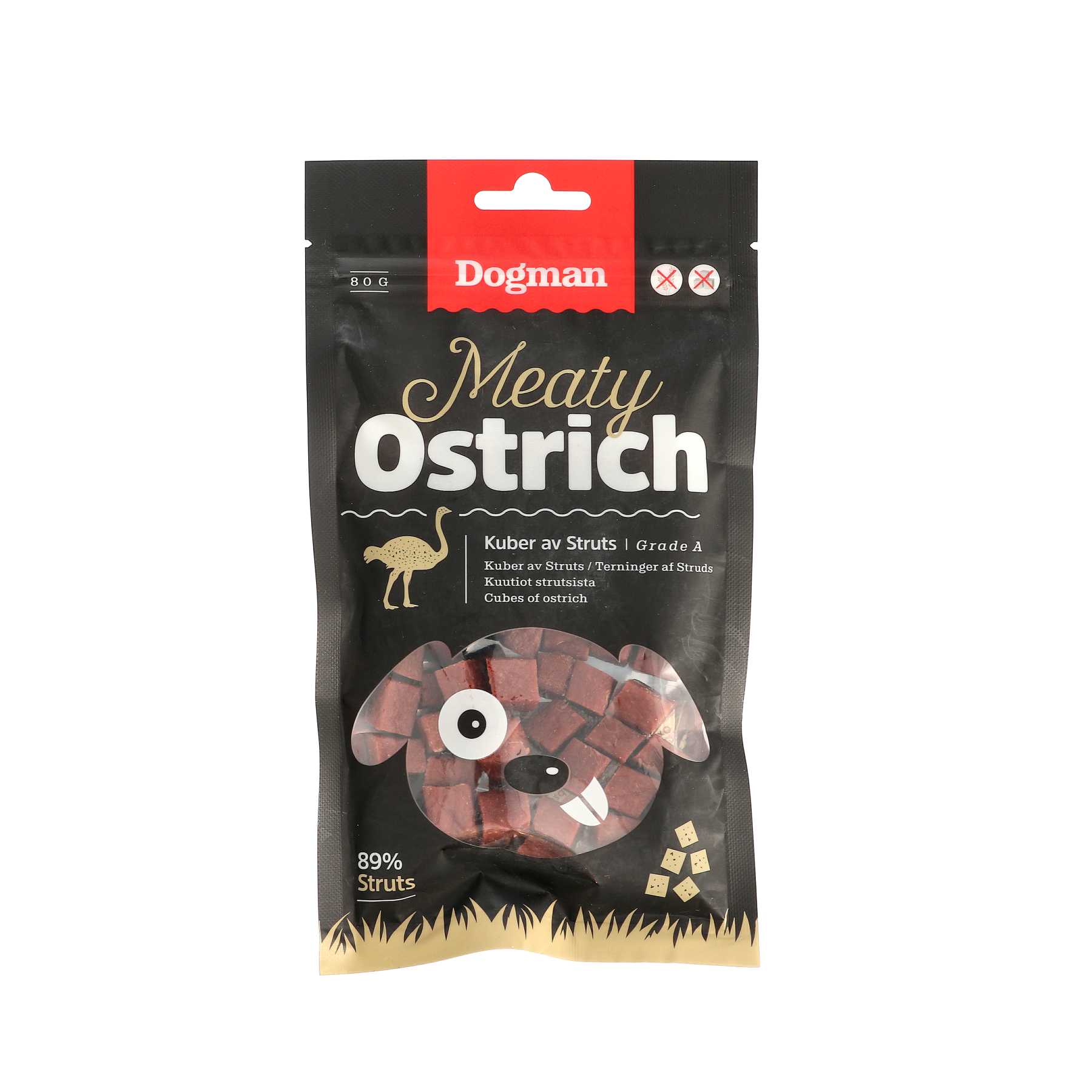 Dogman Kuber av struts 80g