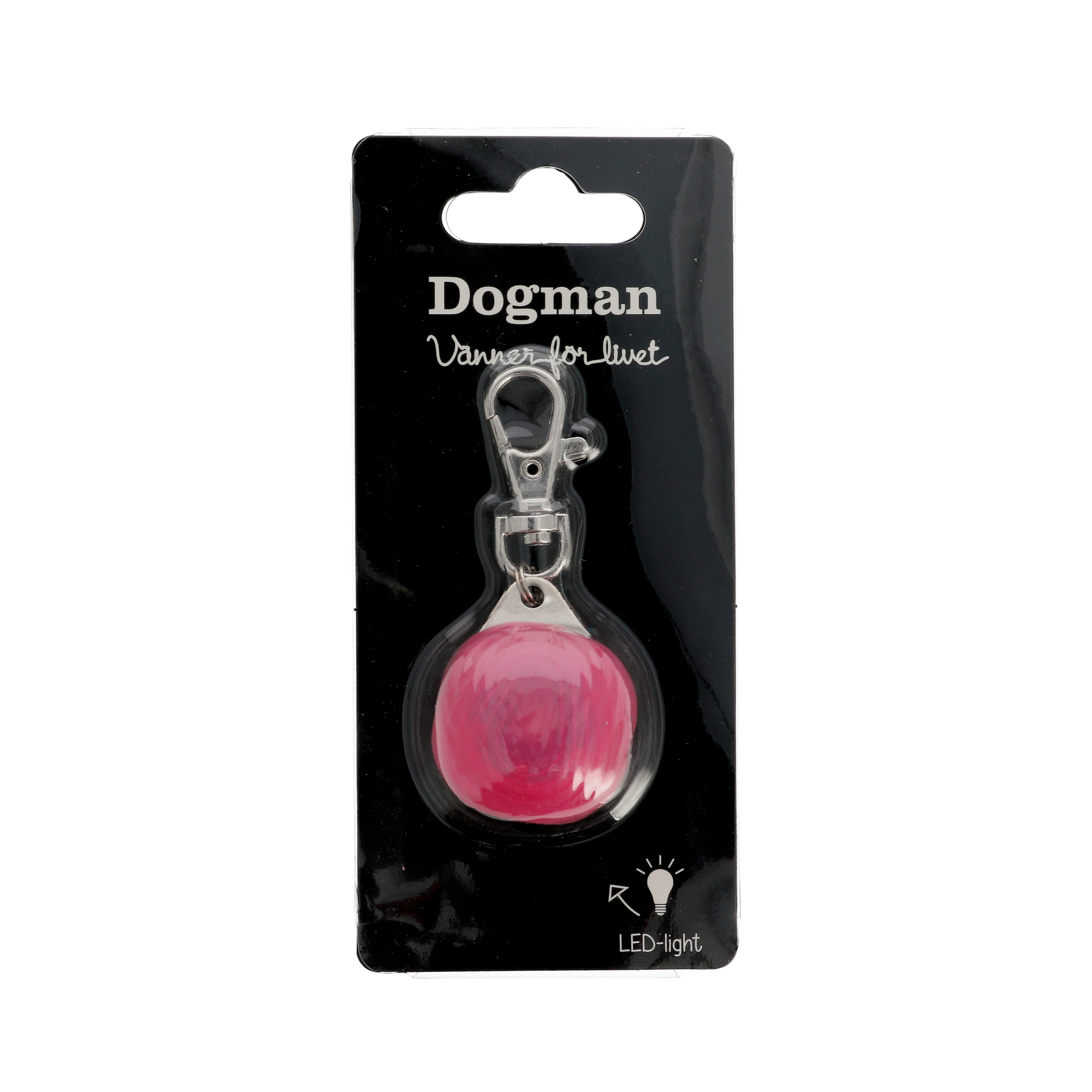 Dogman Blinklampa Burger LED Rosa 3cm