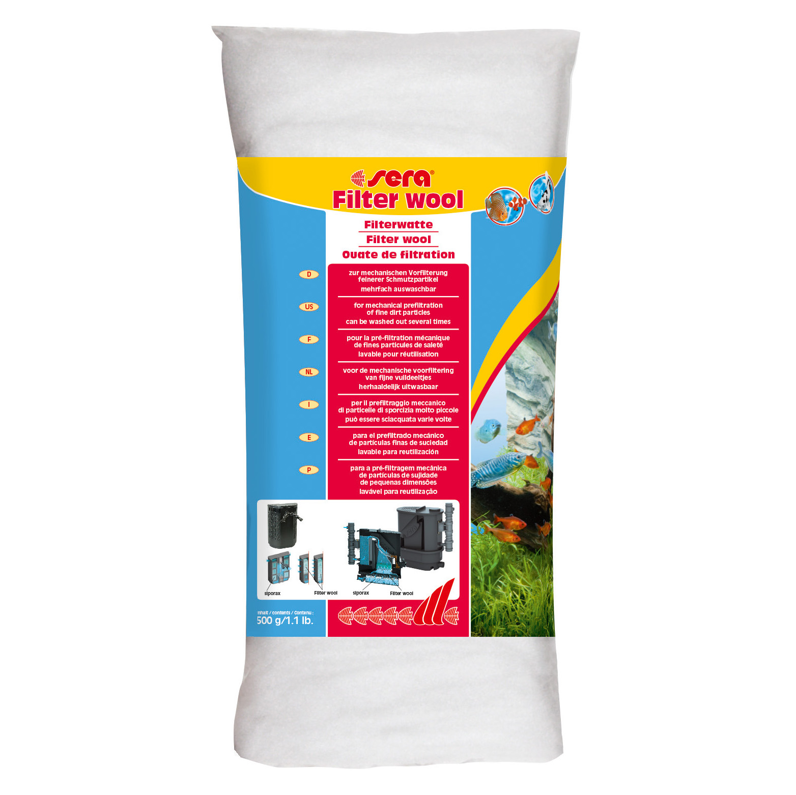 Sera Filtervadd Vit 500g