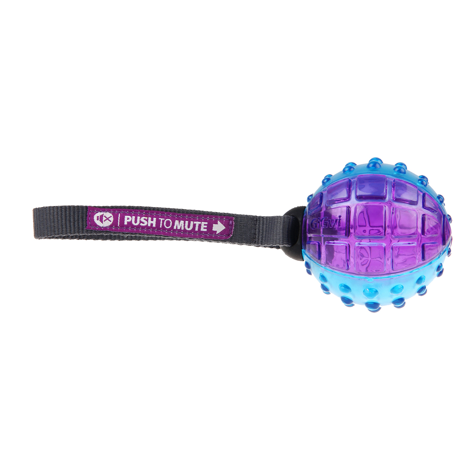 GiGwi Leksak PushToMute Ball Blå M 22,5cm