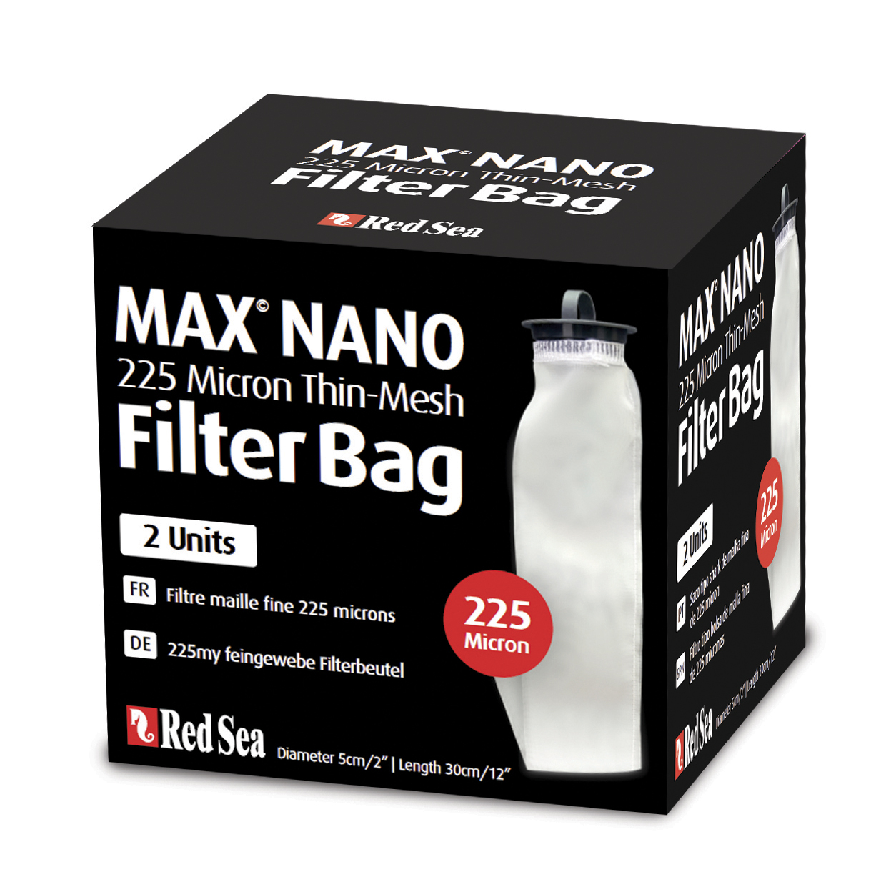 Red Sea Filter Media bag 225 mikron 2p Vit 30cm