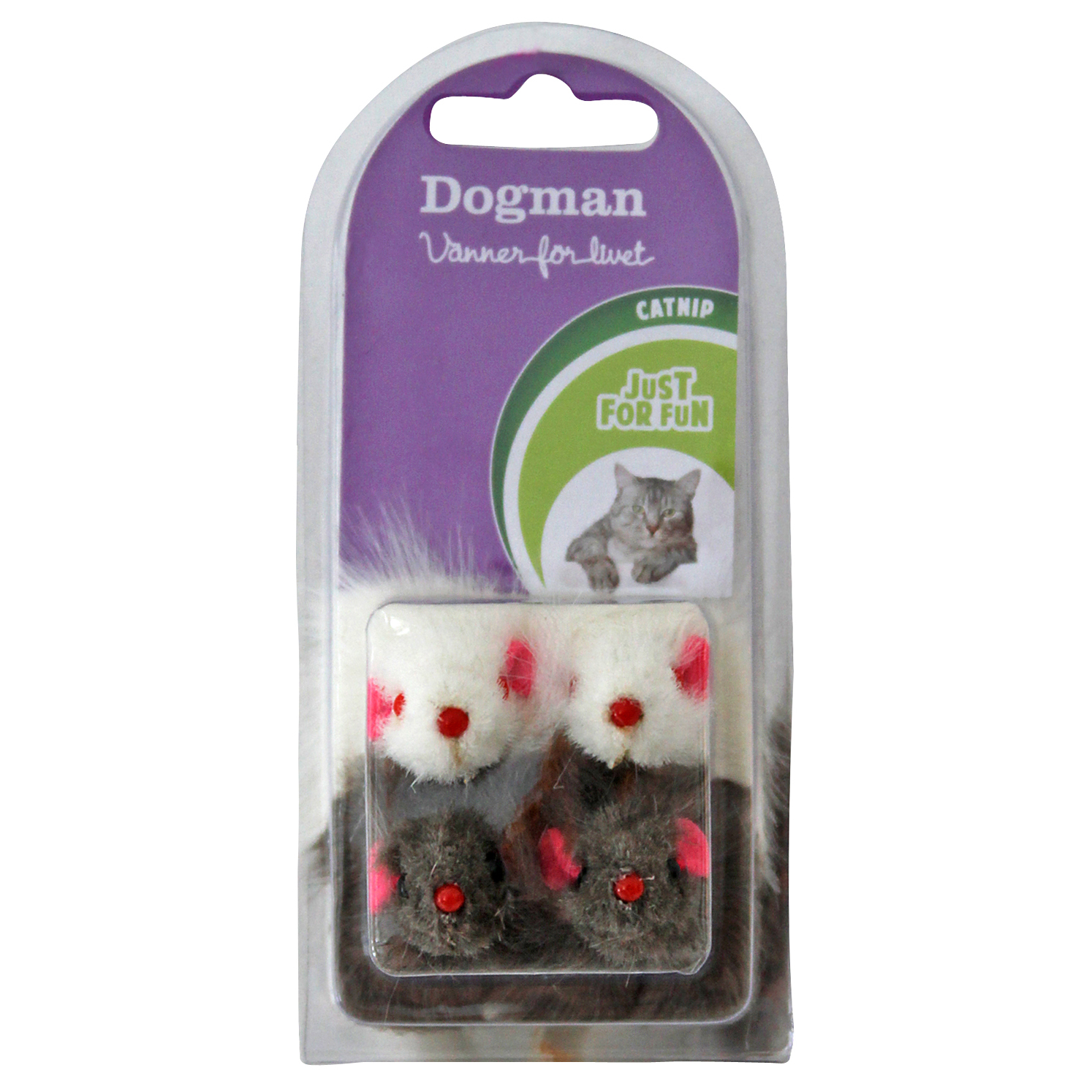 Dogman Leksak Möss 4p Flerfärgad 5cm