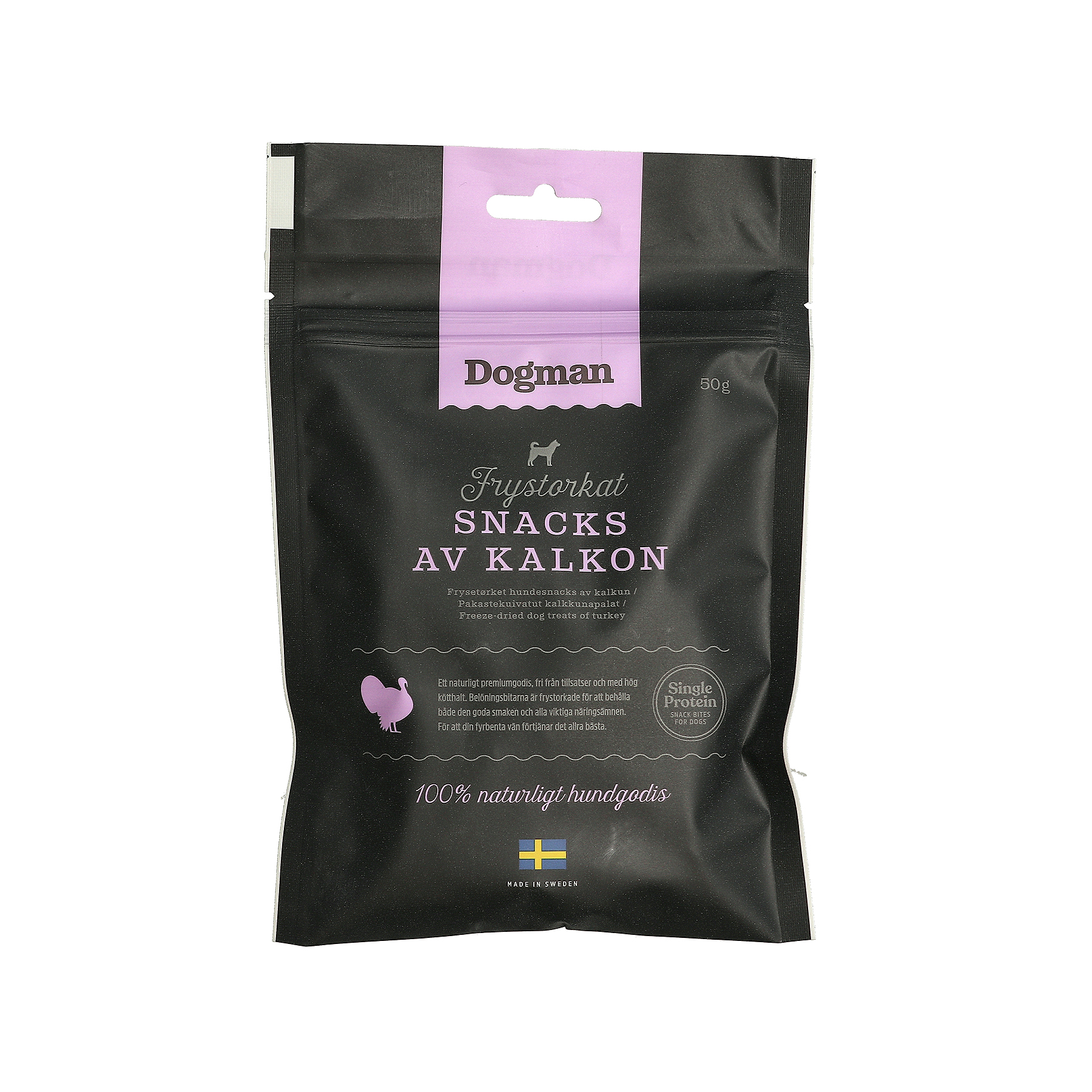 Dogman Frystorkat snacks av kalkon 50g