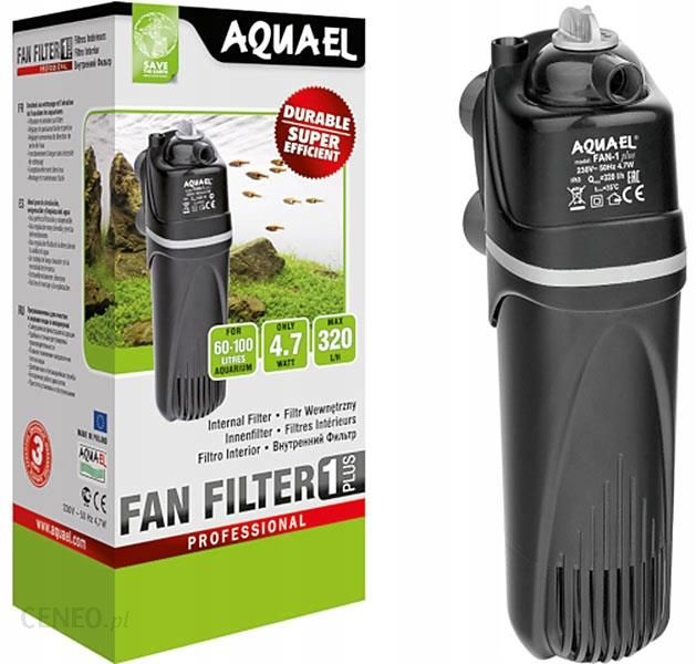 Aquael Innerfilter FAN Svart 1+ 320l/h