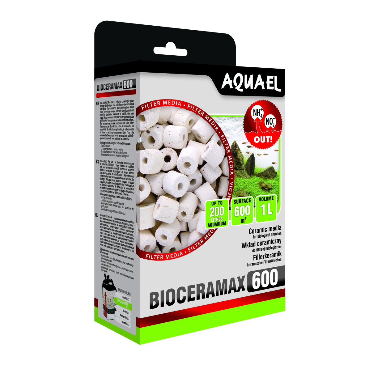 Aquael Filtermedia BioCeraMax Pro 600 1000ml