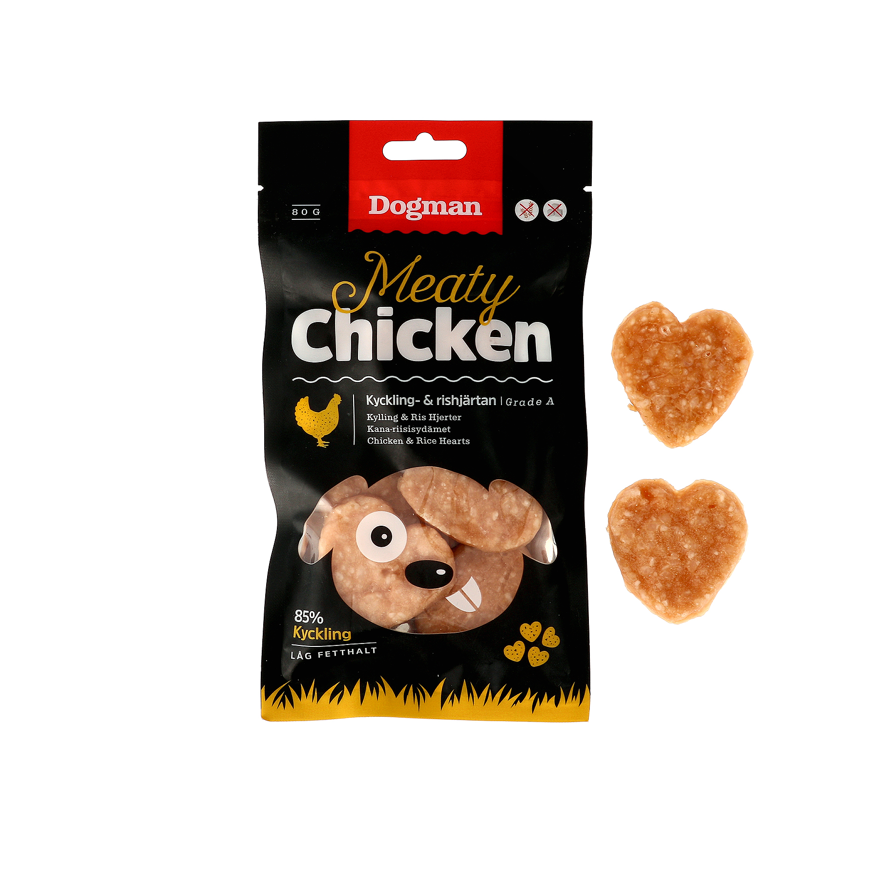 Dogman Kyckling och rishjärtan 80g