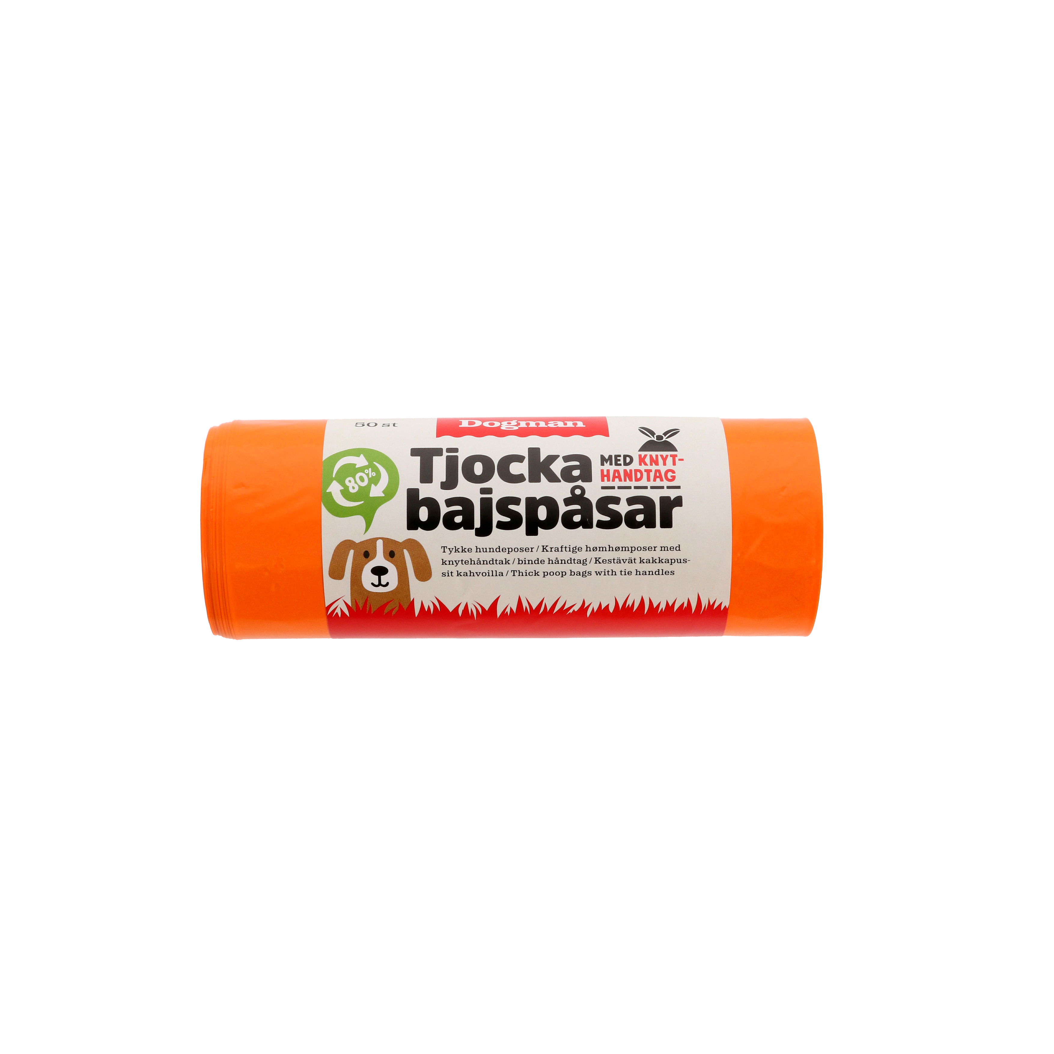 Dogman Bajspåsar med handtag 50p Orange