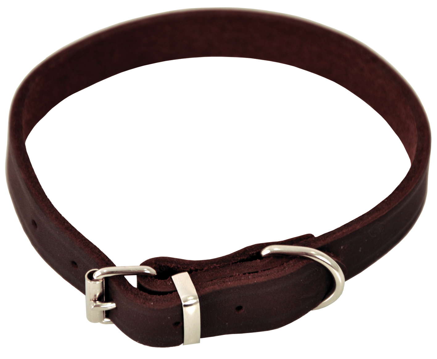 Dogman Läderhalsband Lina ställbart Brun XS 32cm