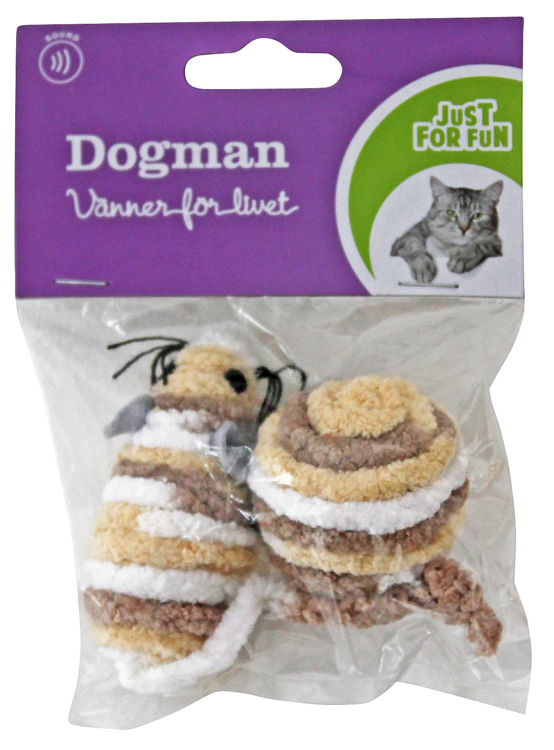 Dogman Leksak Frottémus + Boll 2p Beige 7cm
