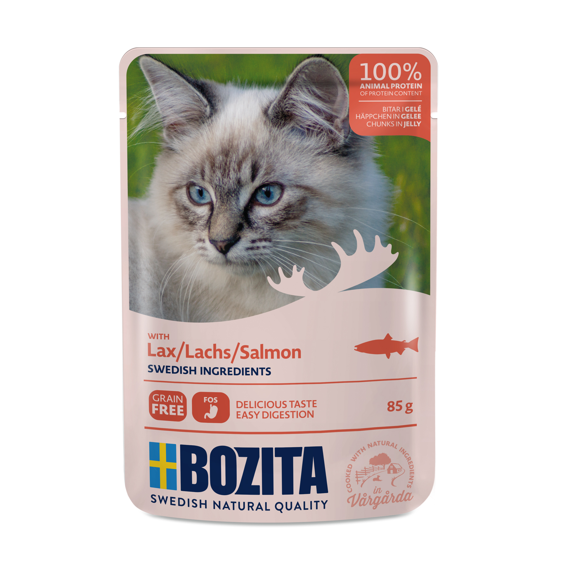Bozita Bitar i gelé med lax 85g
