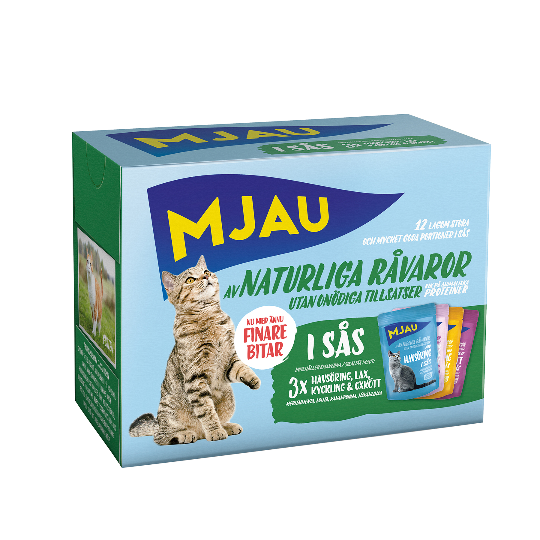 Mjau Bitar i sås med k o f mix 12x85g