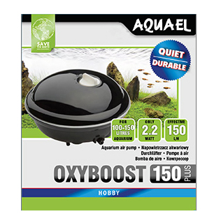 Aquael Luftpump Oxyboost Svart 2,2W 150l/h
