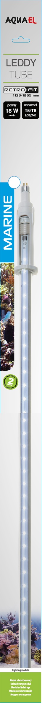 Aquael Lysrör LED Universal Marin 18W 10000K