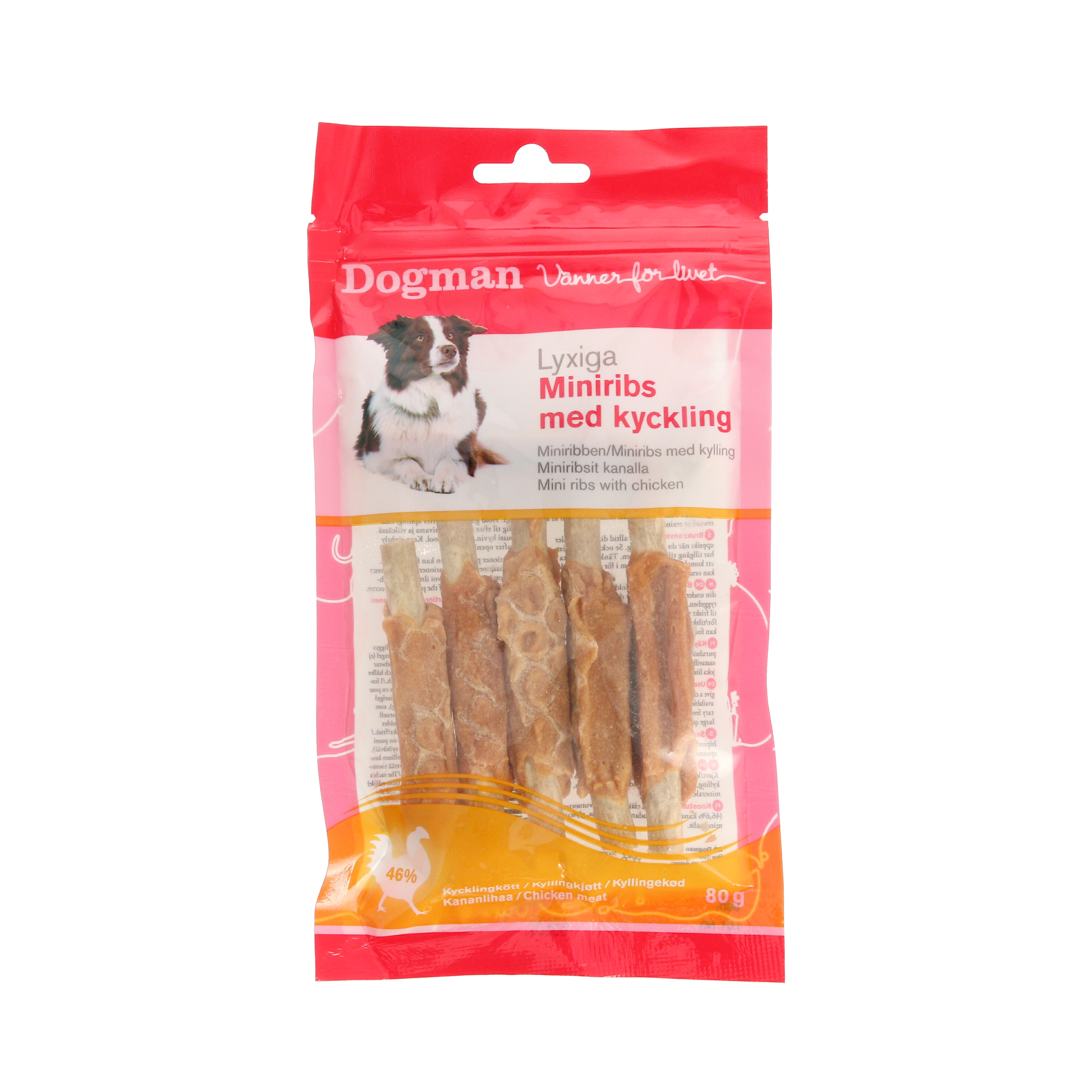 Dogman Miniribs med kyckling XS 80g