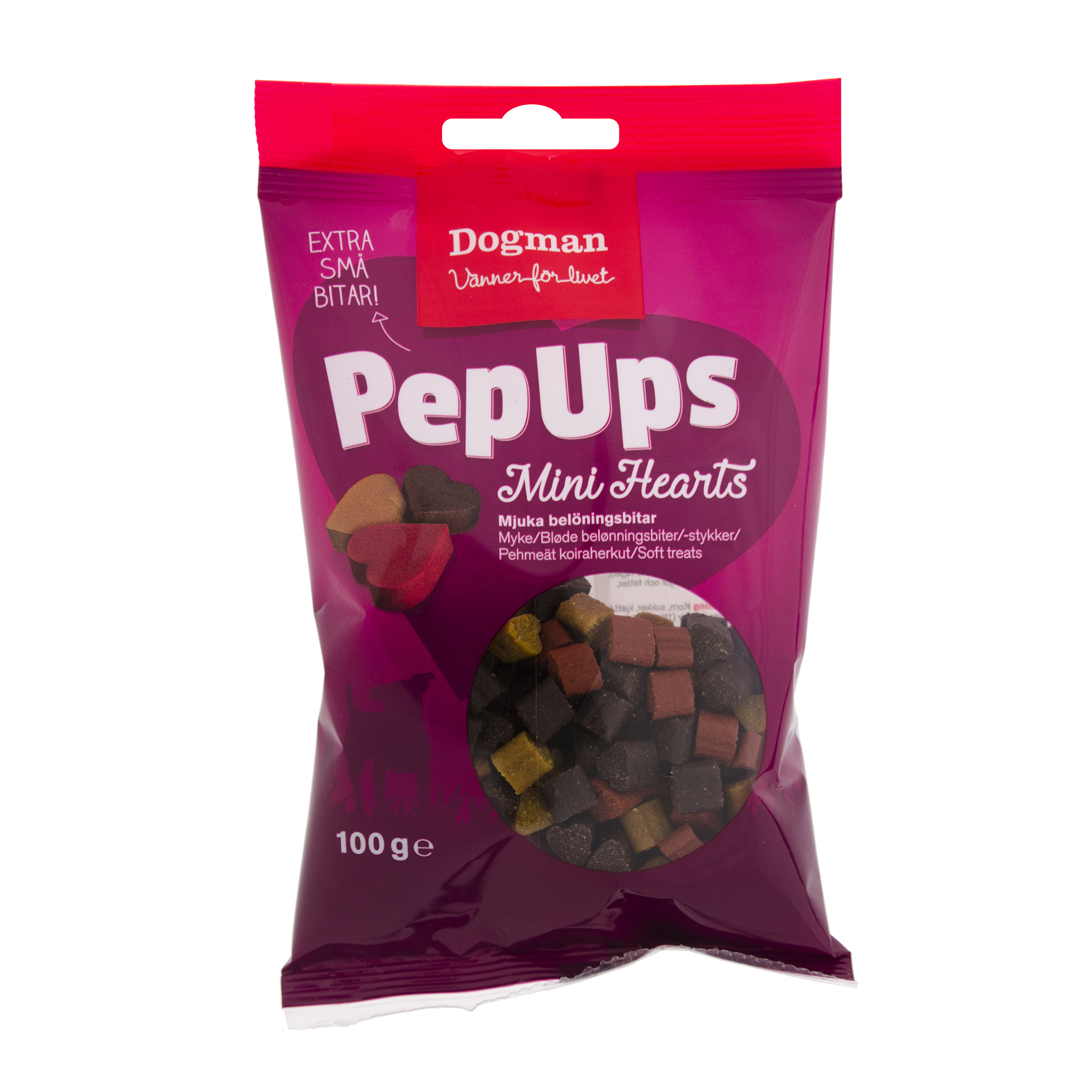 Dogman PepUps Mini Hearts 100g