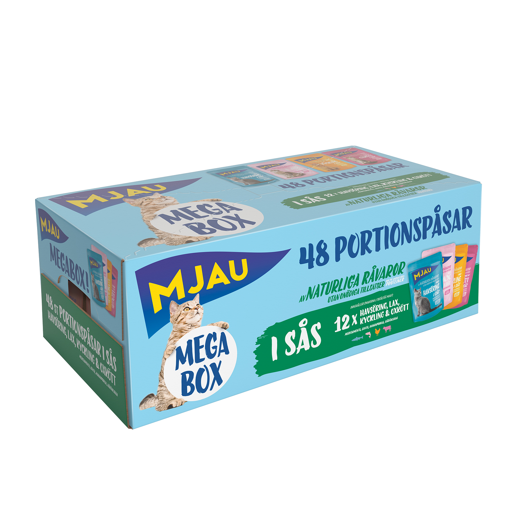 Mjau Bitar i sås med k o f mix 48x85g