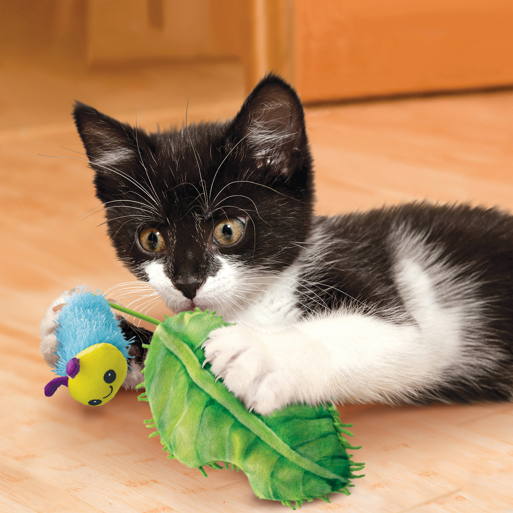 KONG Leksak Flingaroo CATerpillar Flerfärgad 8x25,5x3cm