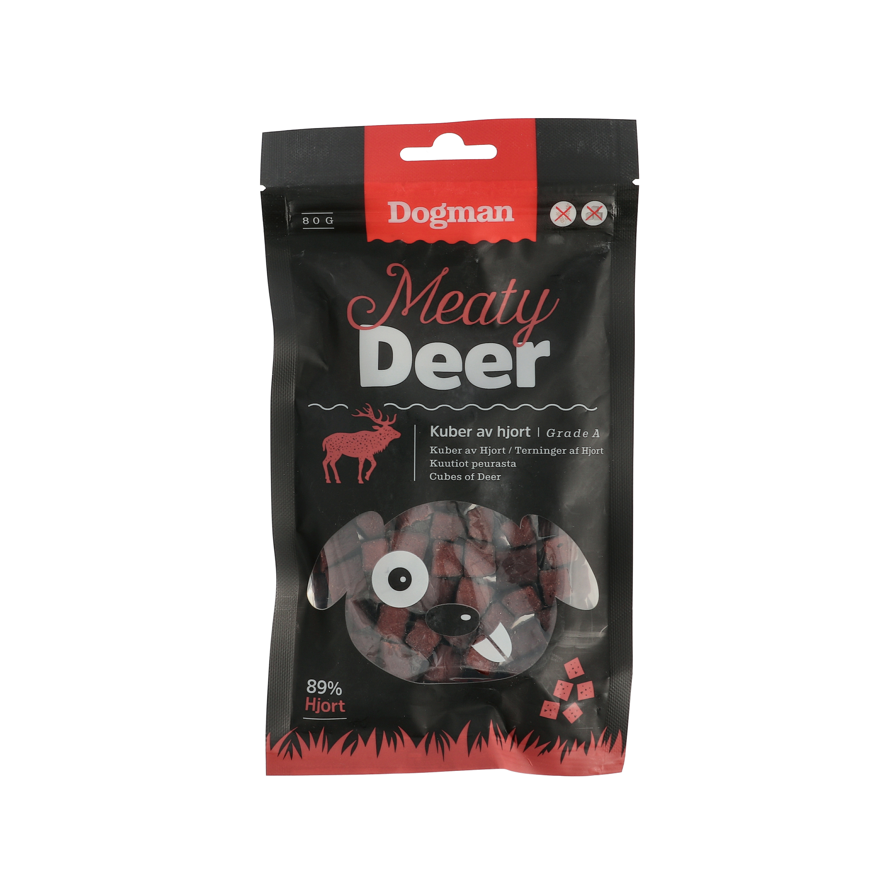 Dogman Kuber av hjort 80g