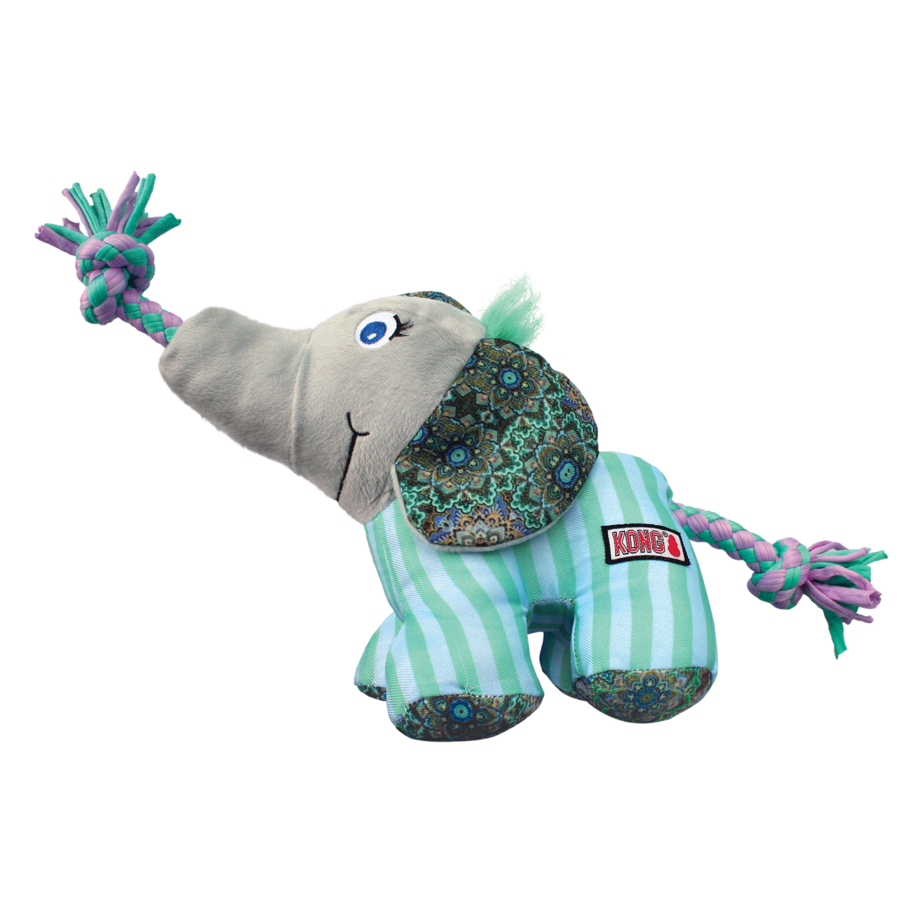 KONG Leksak Knots Carnival Elephant Turkos S/M