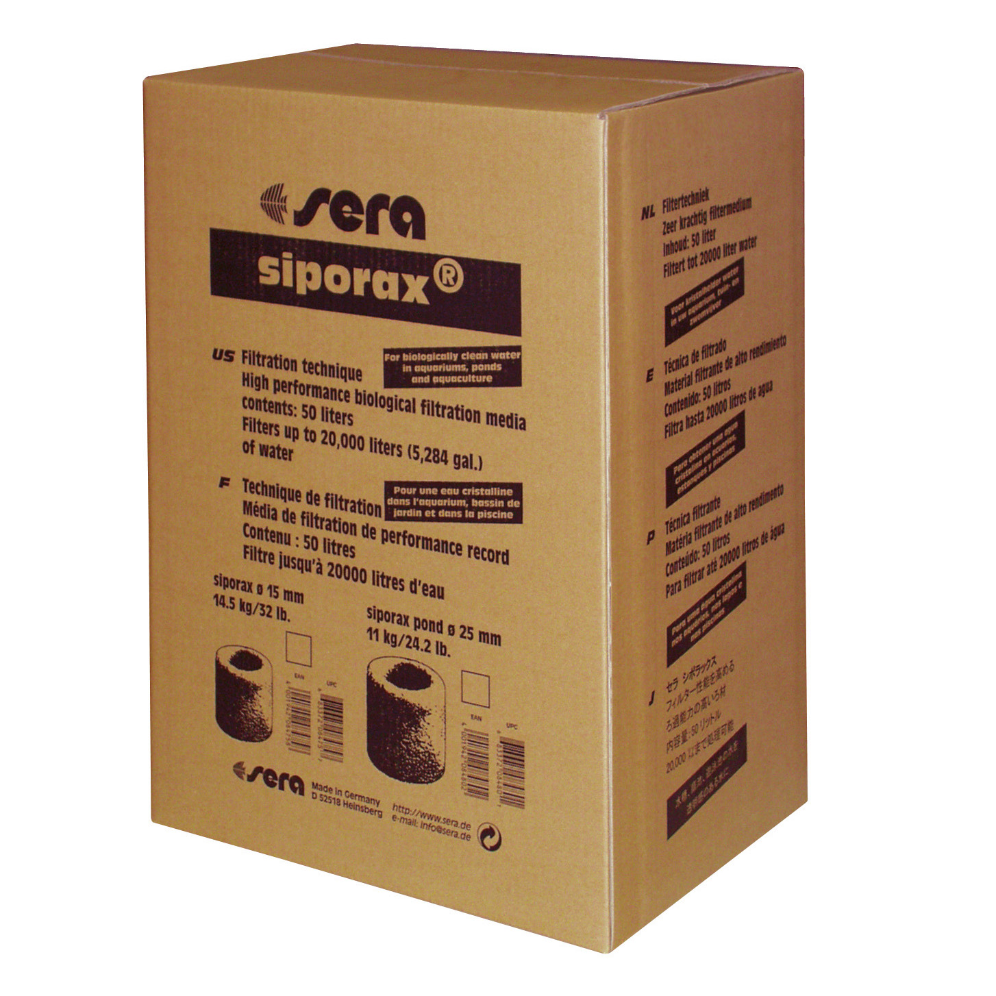 Sera Filtermedia Siporax Prof. 50L