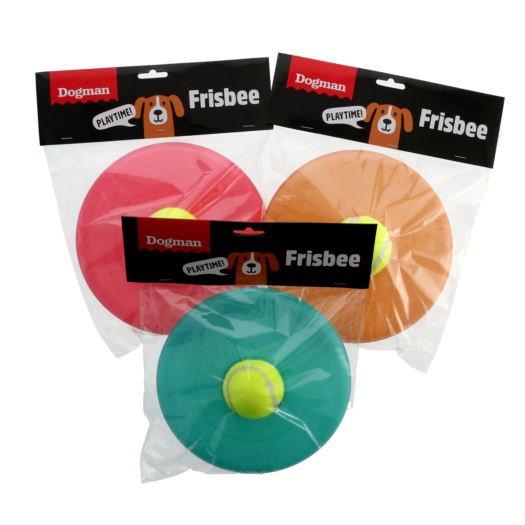 Dogman Leksak Frisbee med boll Mix M 22cm
