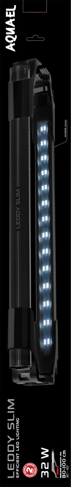 Aquael Lysrör LED Slim Marine Svart 32W 10000K