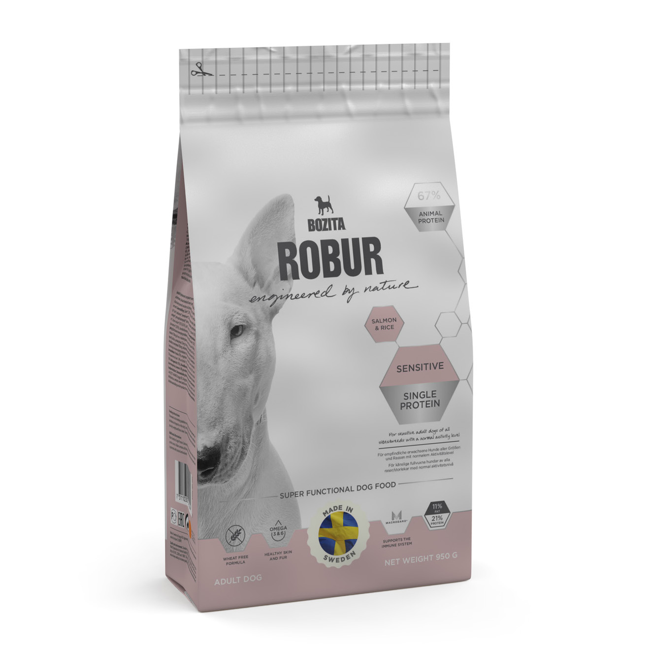 Robur Sensitive Single Prote. salmon 950g