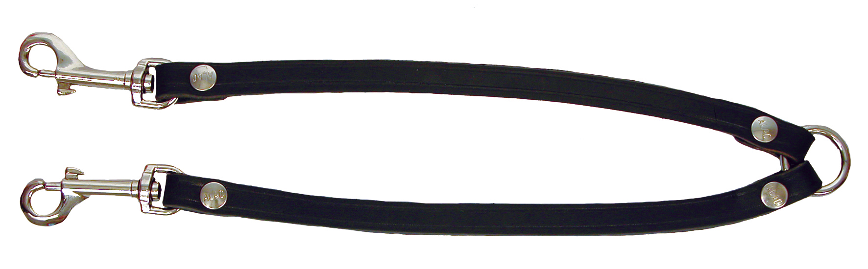 Alac Mellankoppel läder Svart 60cm