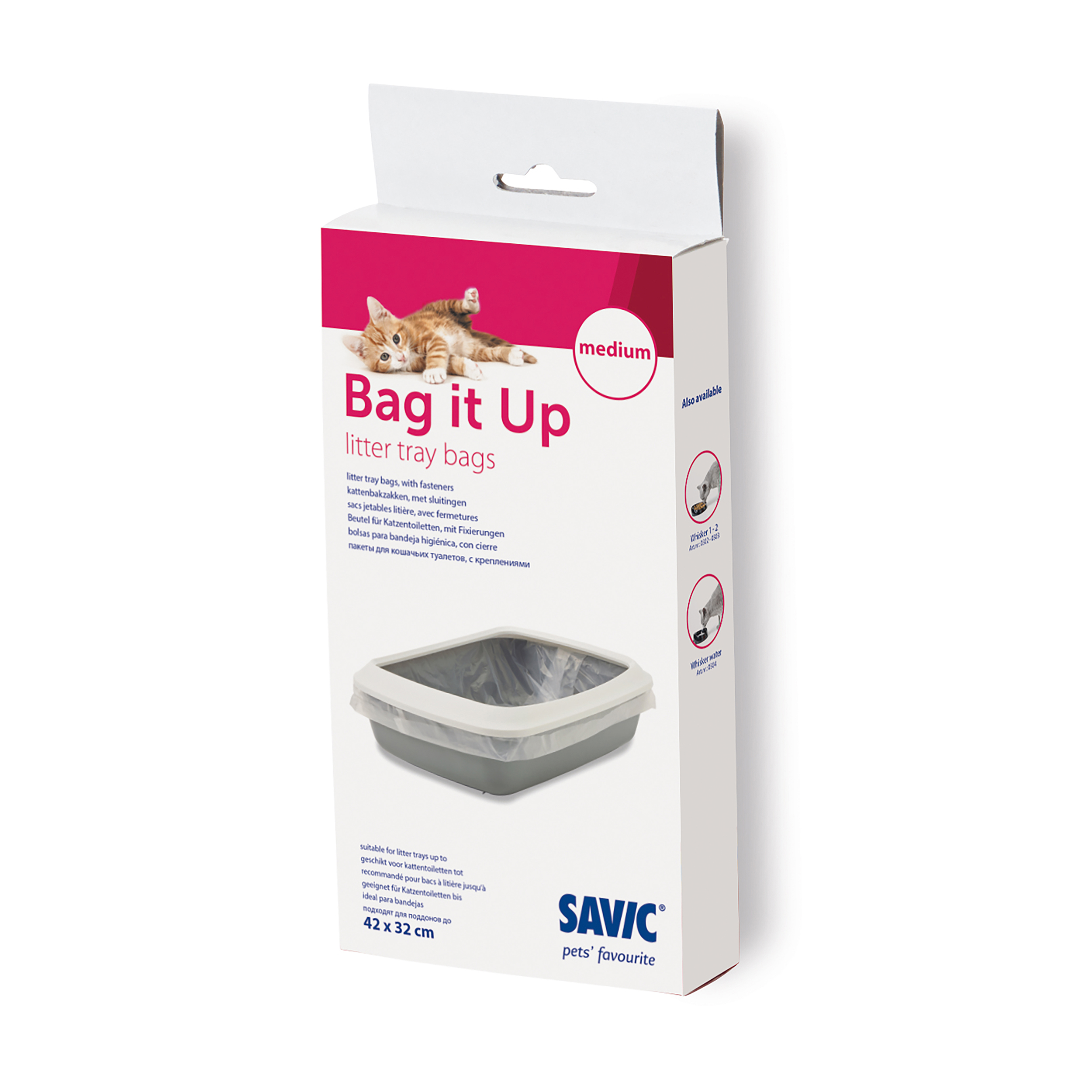Savic Kattlådepåsar BagItUp 12p M 42cm