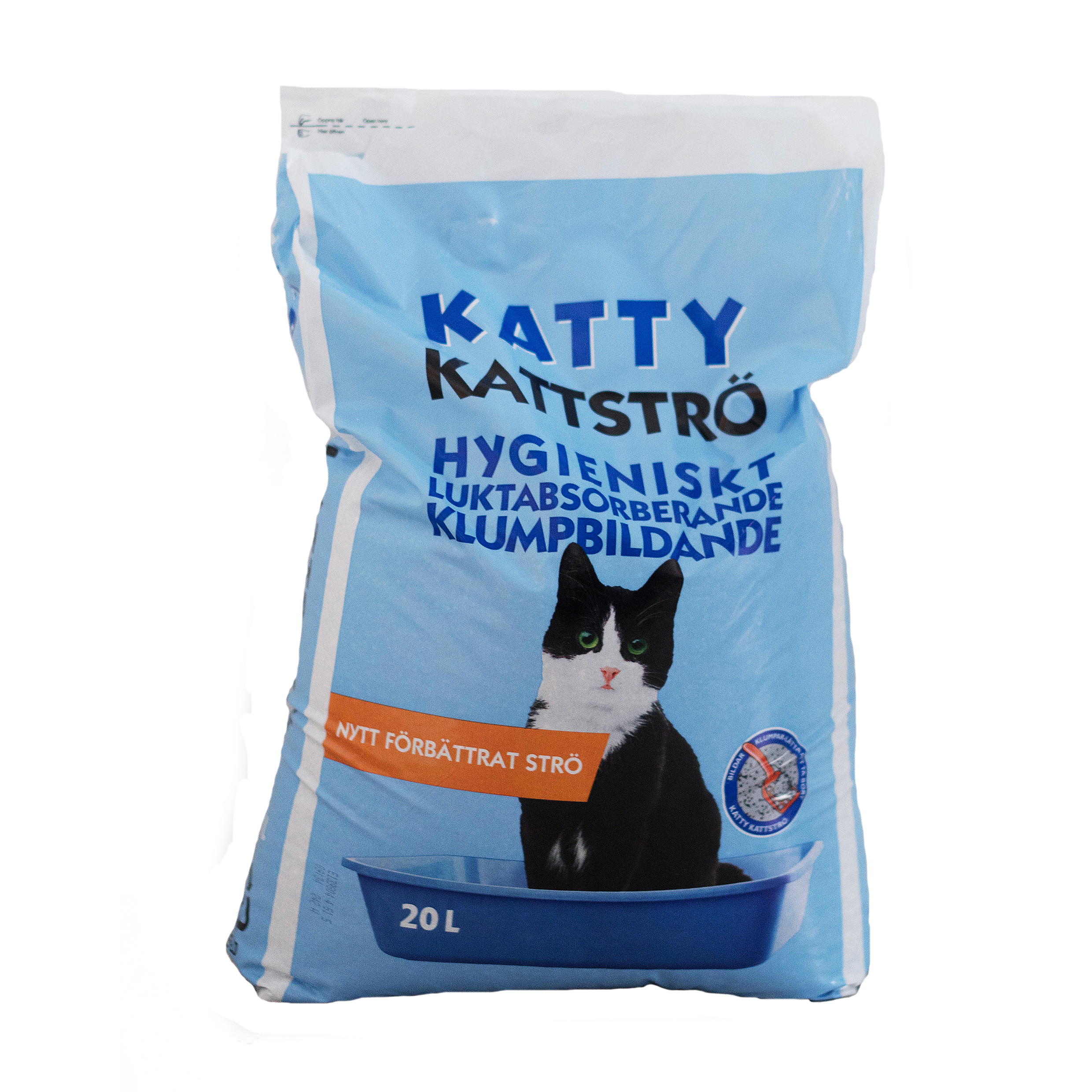 Katty Kattströ Vit 20L