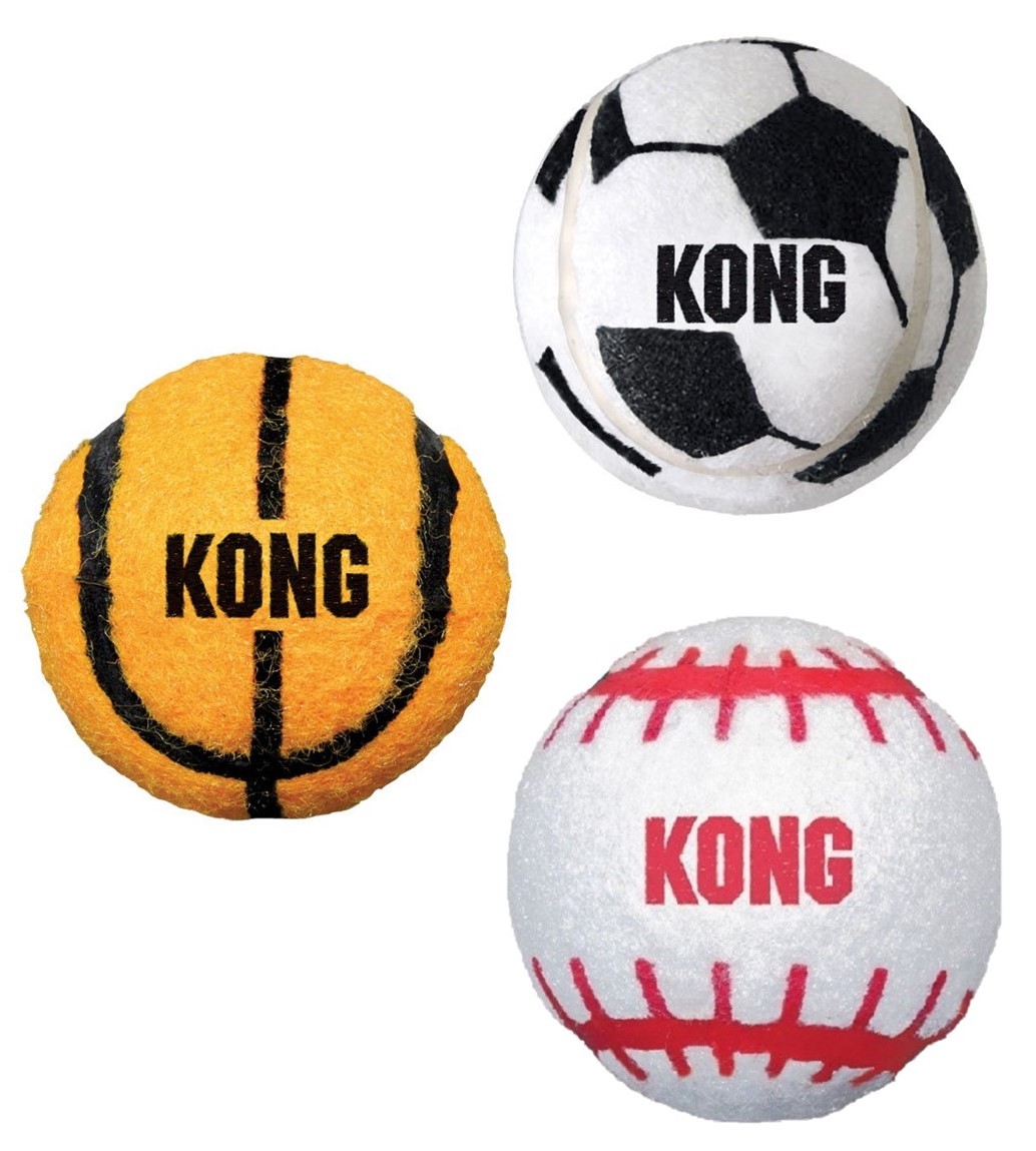 KONG Leksak Sport Balls 3p Flerfärgad XS 4cm