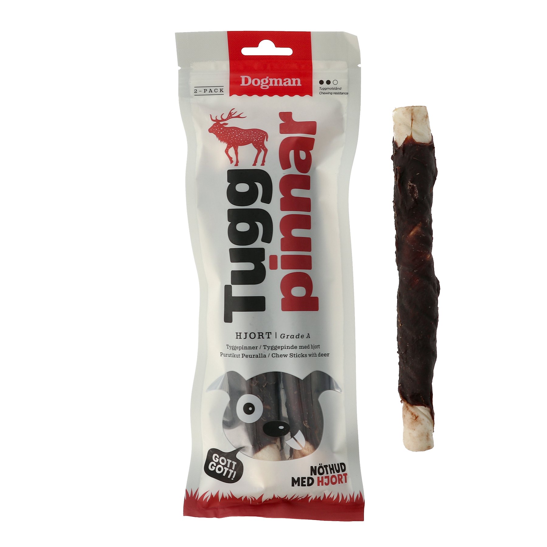 Dogman Tuggpinnar med hjort 2p M 20cm