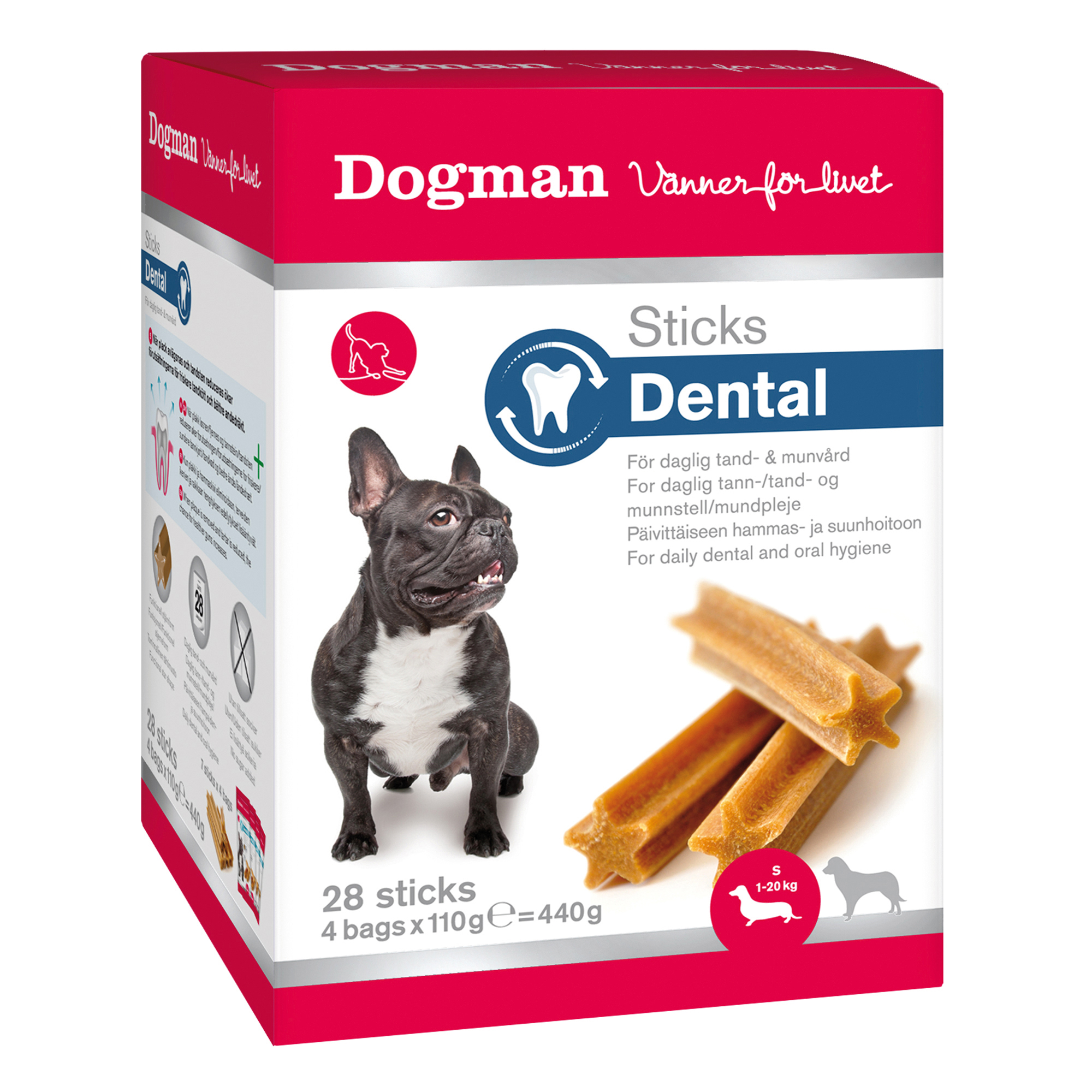 Dogman Sticks Dental box 28p S 10cm