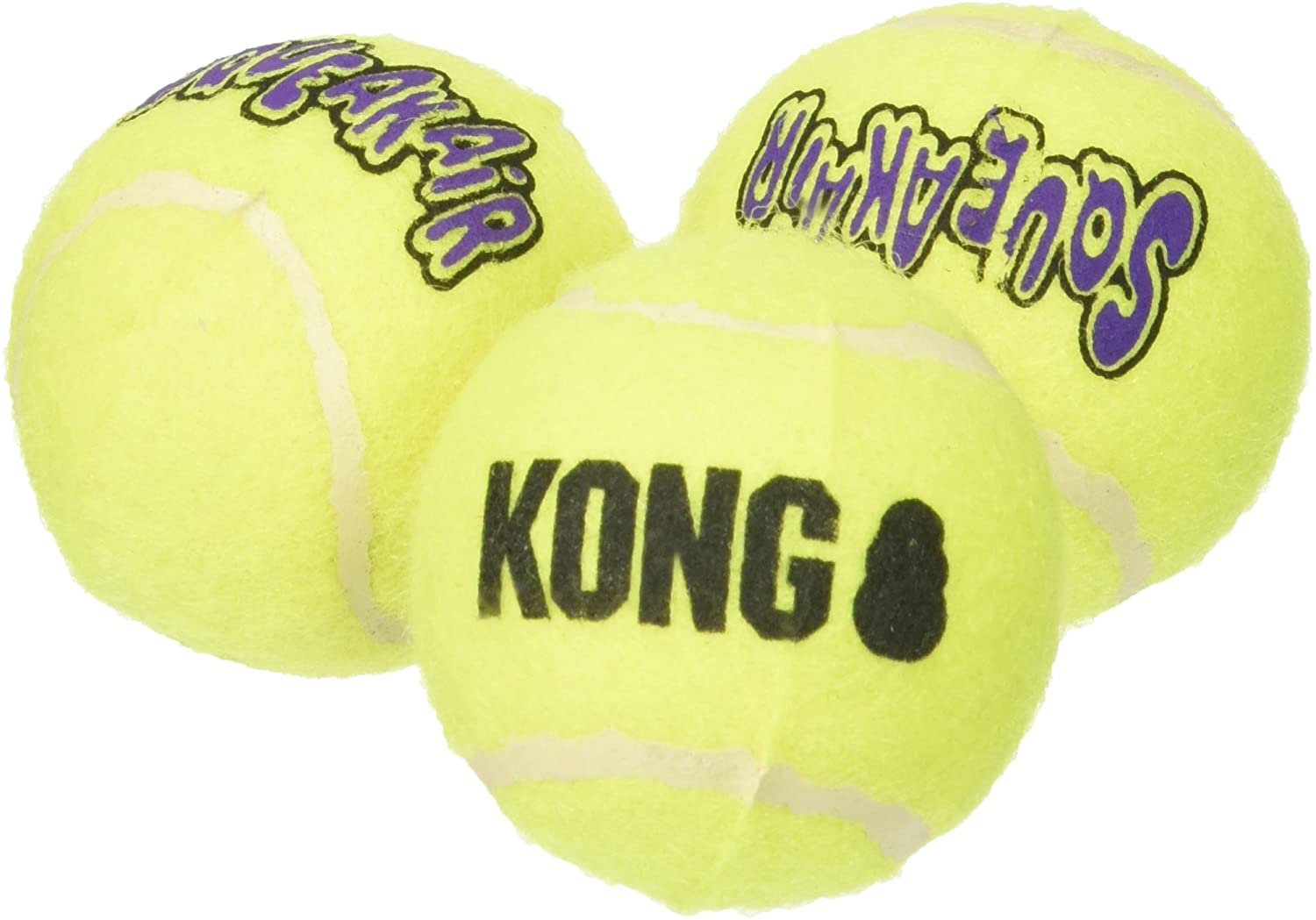 KONG Leksak SqueakAir Balls 3p Gul XS 4cm