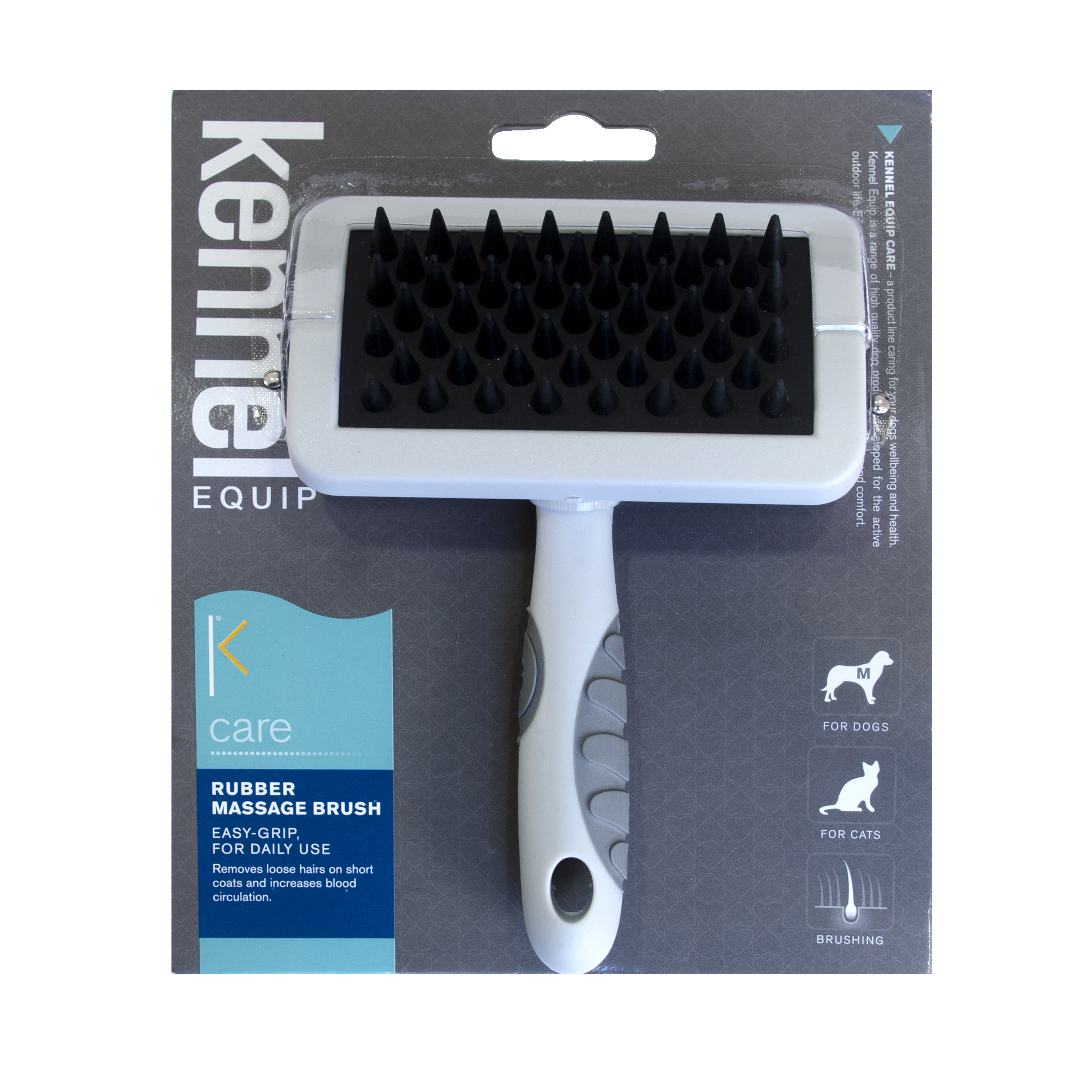 Kennel Equip Care Karda massage Grå M 15,5cm