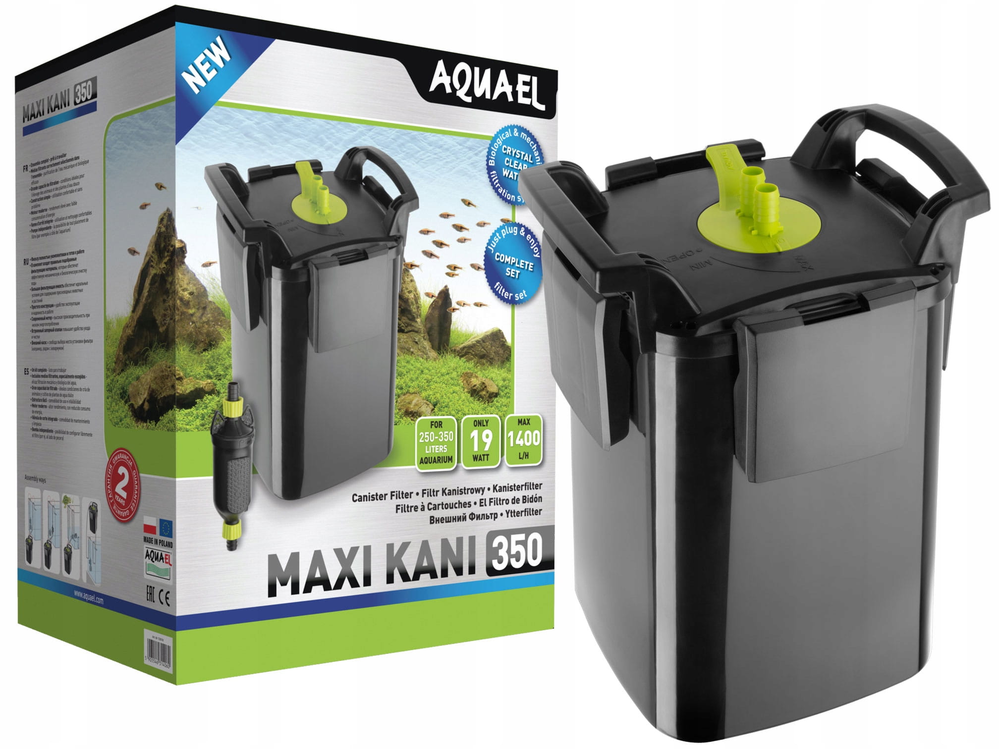 Aquael Ytterfilter Maxi Kani 13,5W 1400l/h