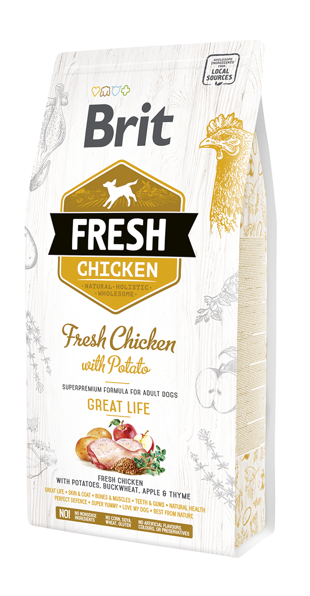 Brit Fresh ChickenoPotato Adult GreatLife 12kg