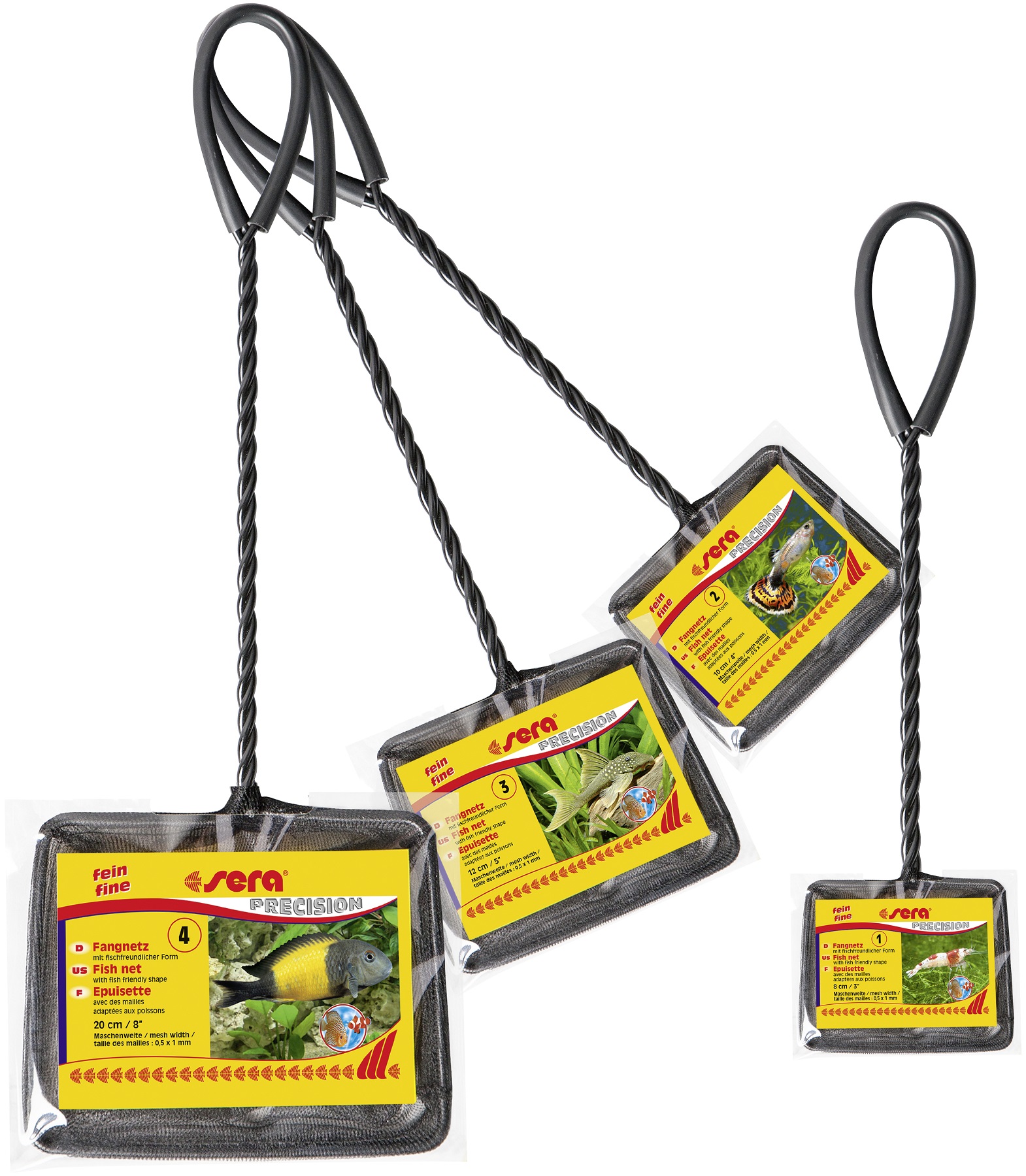 Sera Fishnet fin Svart 8cm