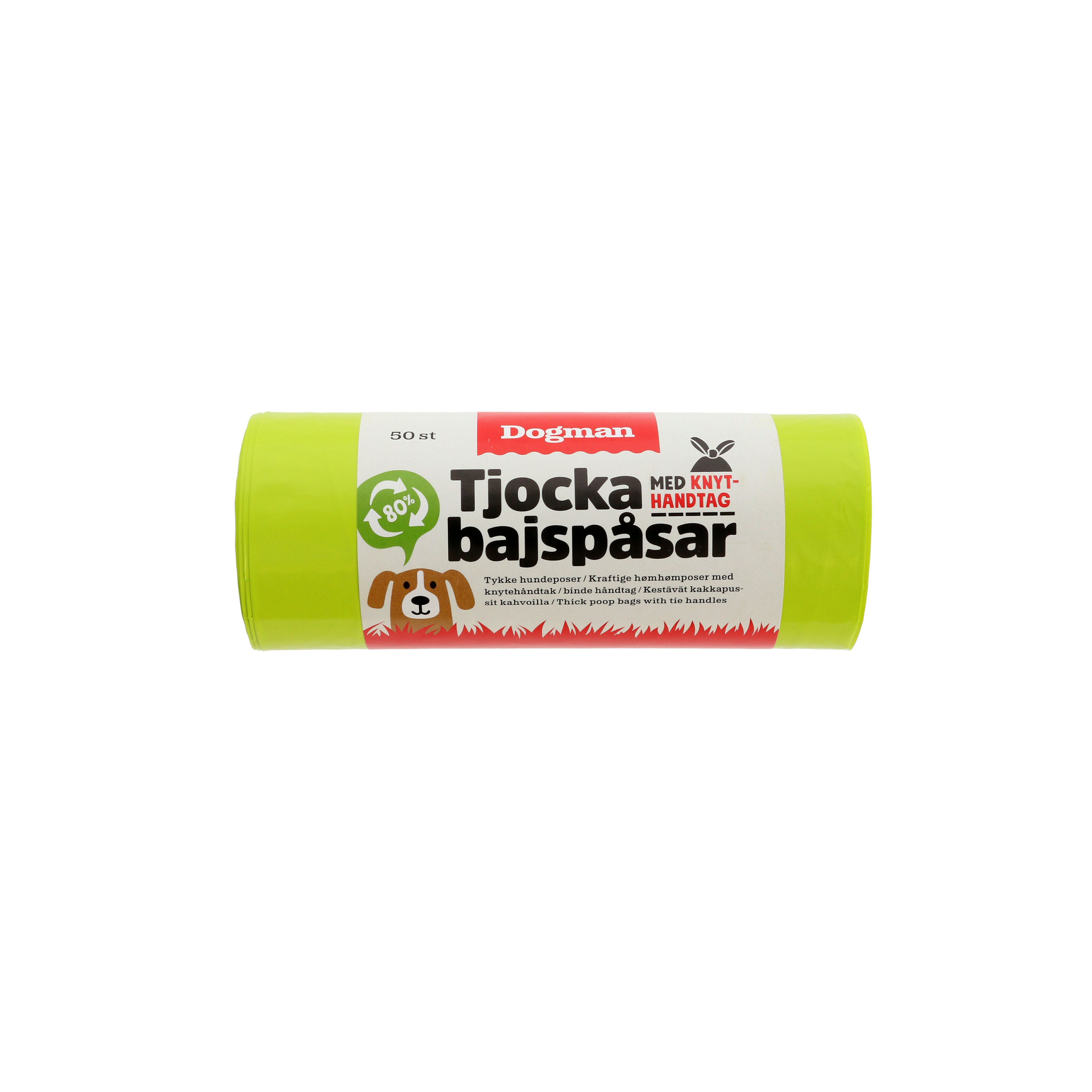 Dogman Bajspåsar med handtag 50p Grön