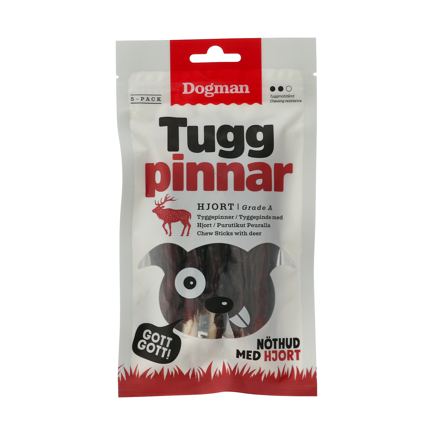 Dogman Tuggpinnar med hjort 5p S 12,5cm