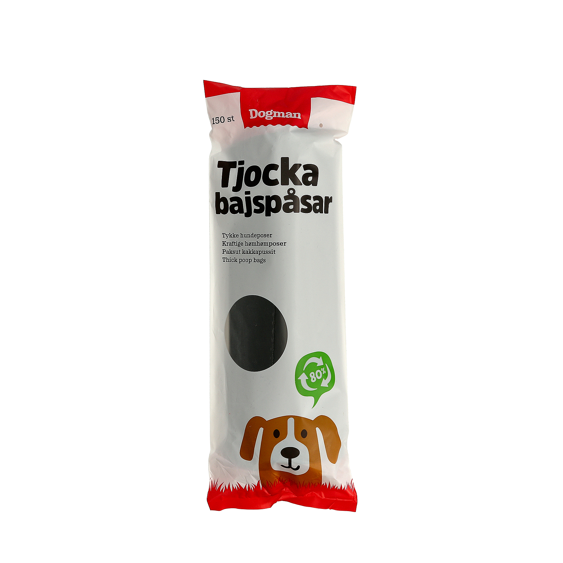 Dogman Bajspåsar tjocka 150p Svart