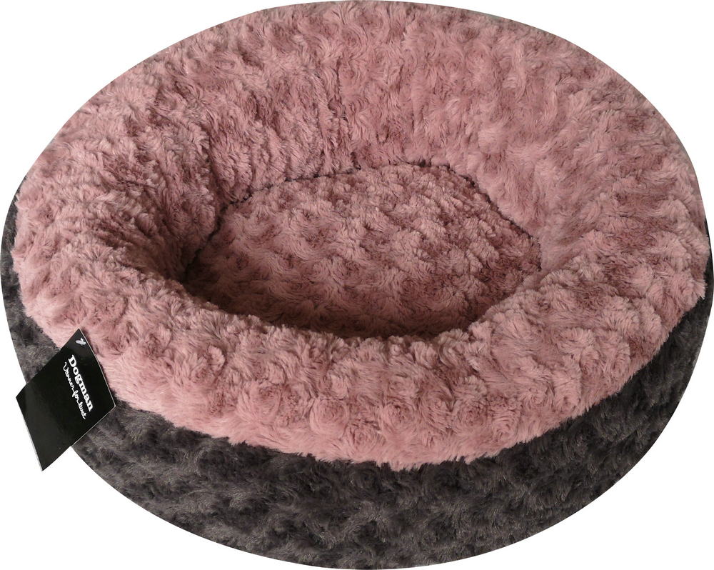 Dogman Bädd Supersoft rund Rosa S 45cm