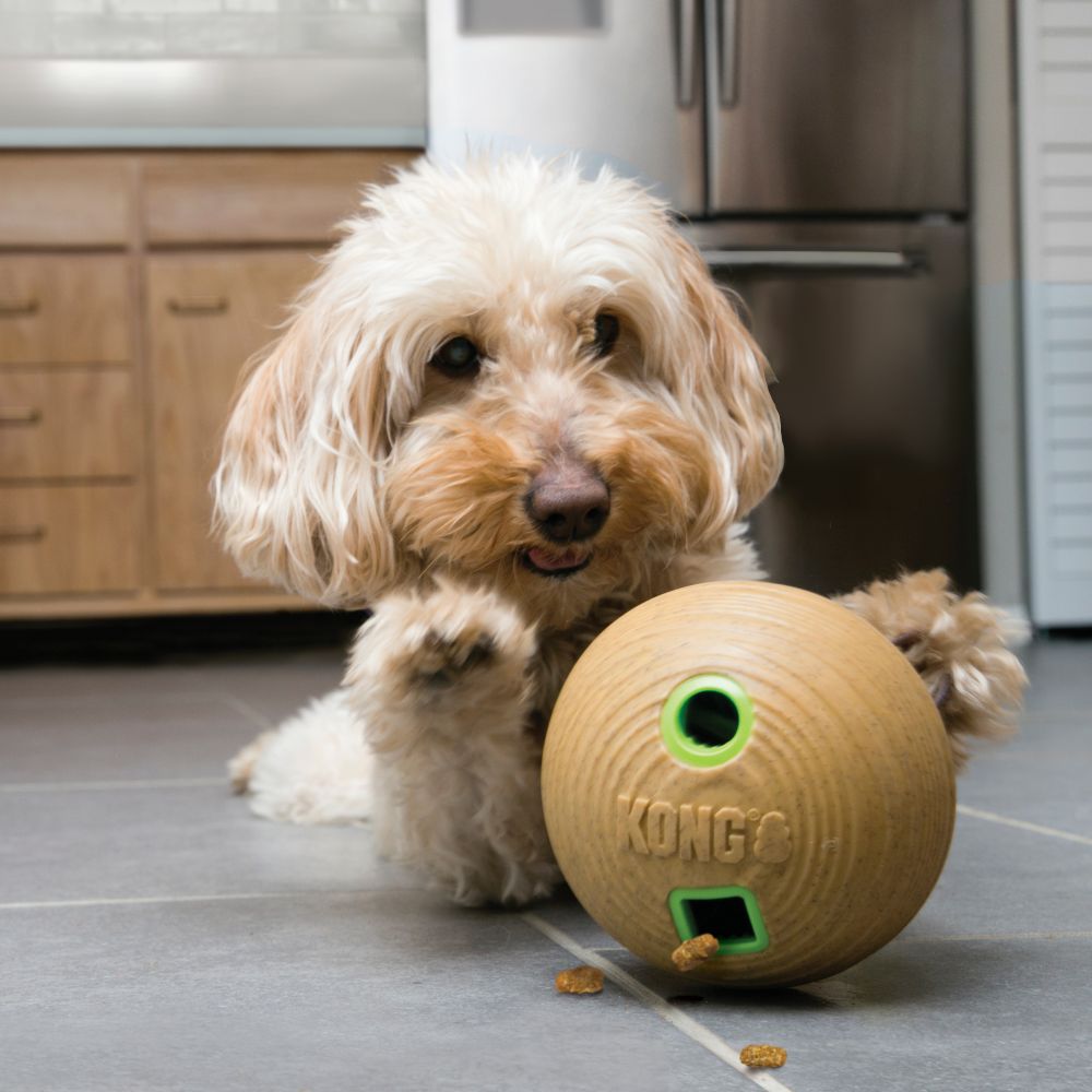 KONG Aktiveringsleksak Bamb Ball Brun M 12cm