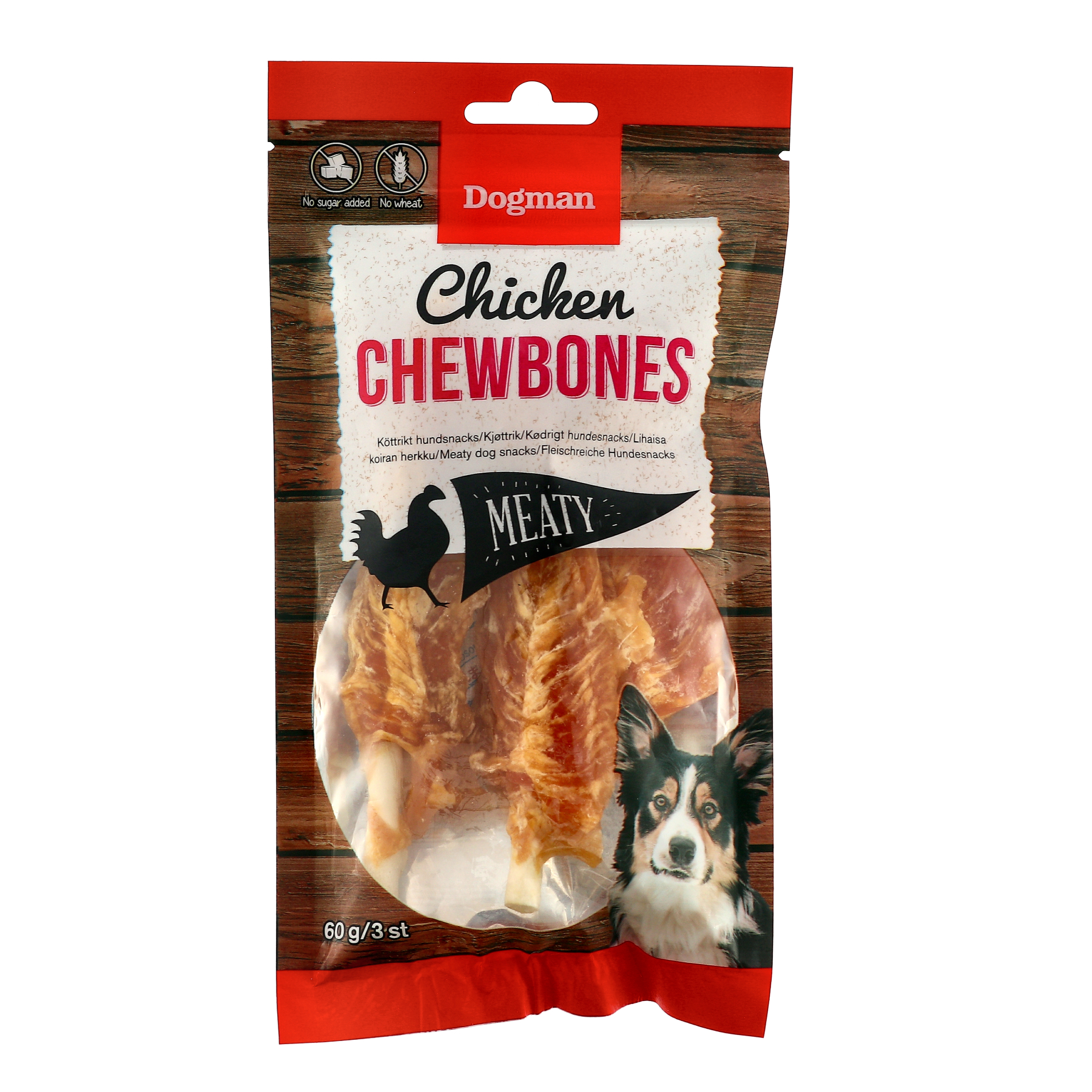 Dogman Chicken chewbones 3p S 12,5cm
