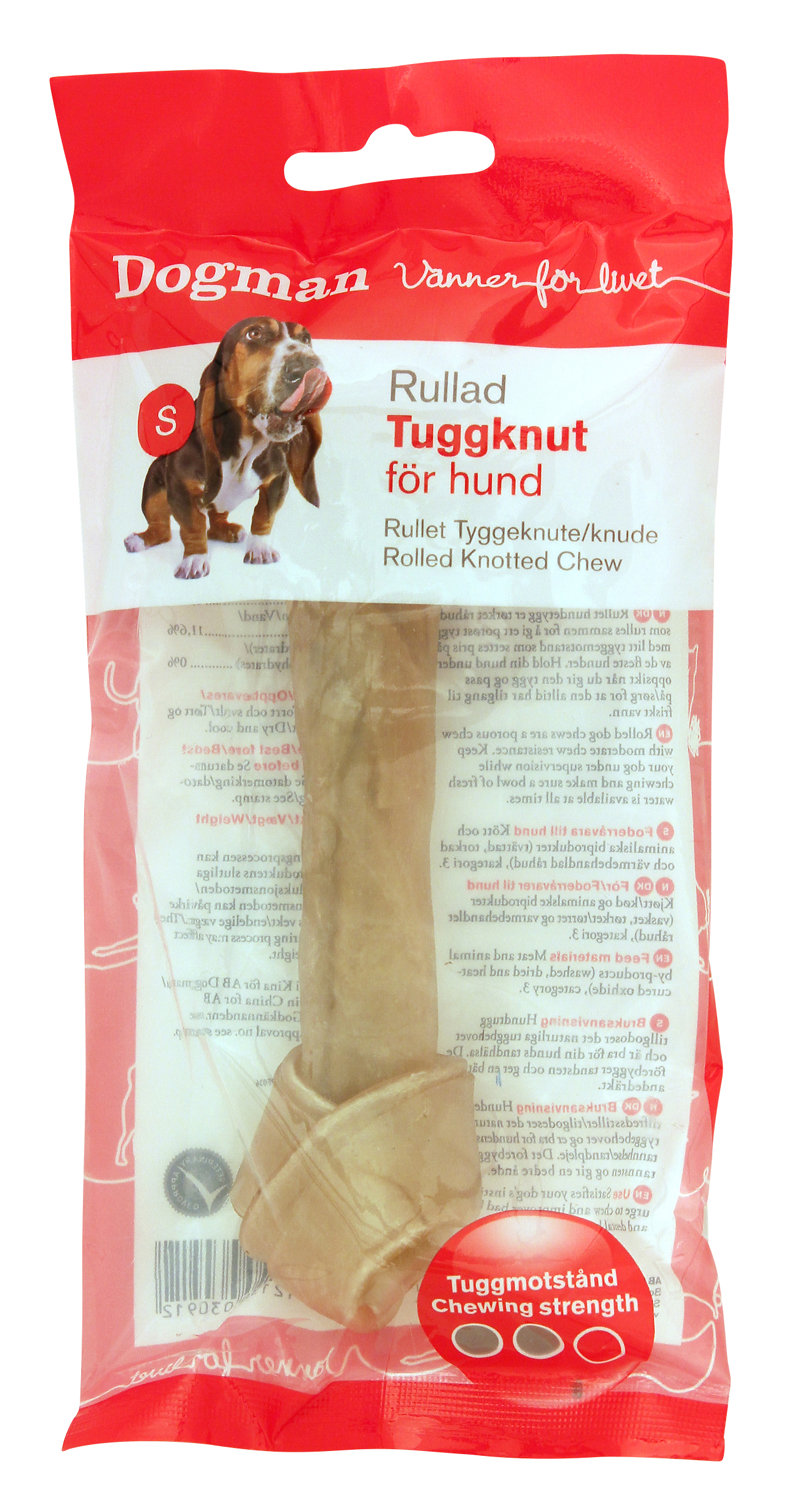 Dogman Tuggknut Brun S 15cm