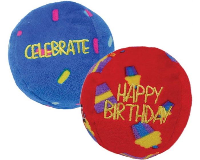 KONG Leksak Birthday Balls 2p Flerfärgad L 7,5cm