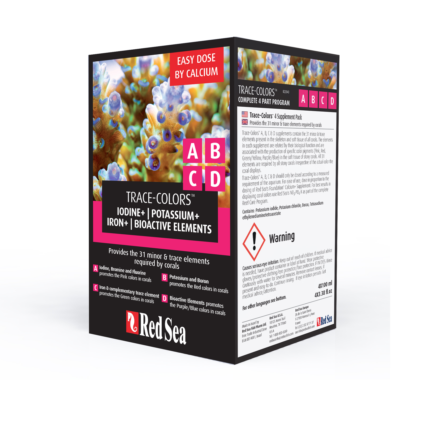 Red Sea Coral Colors ABCD 4x100ml