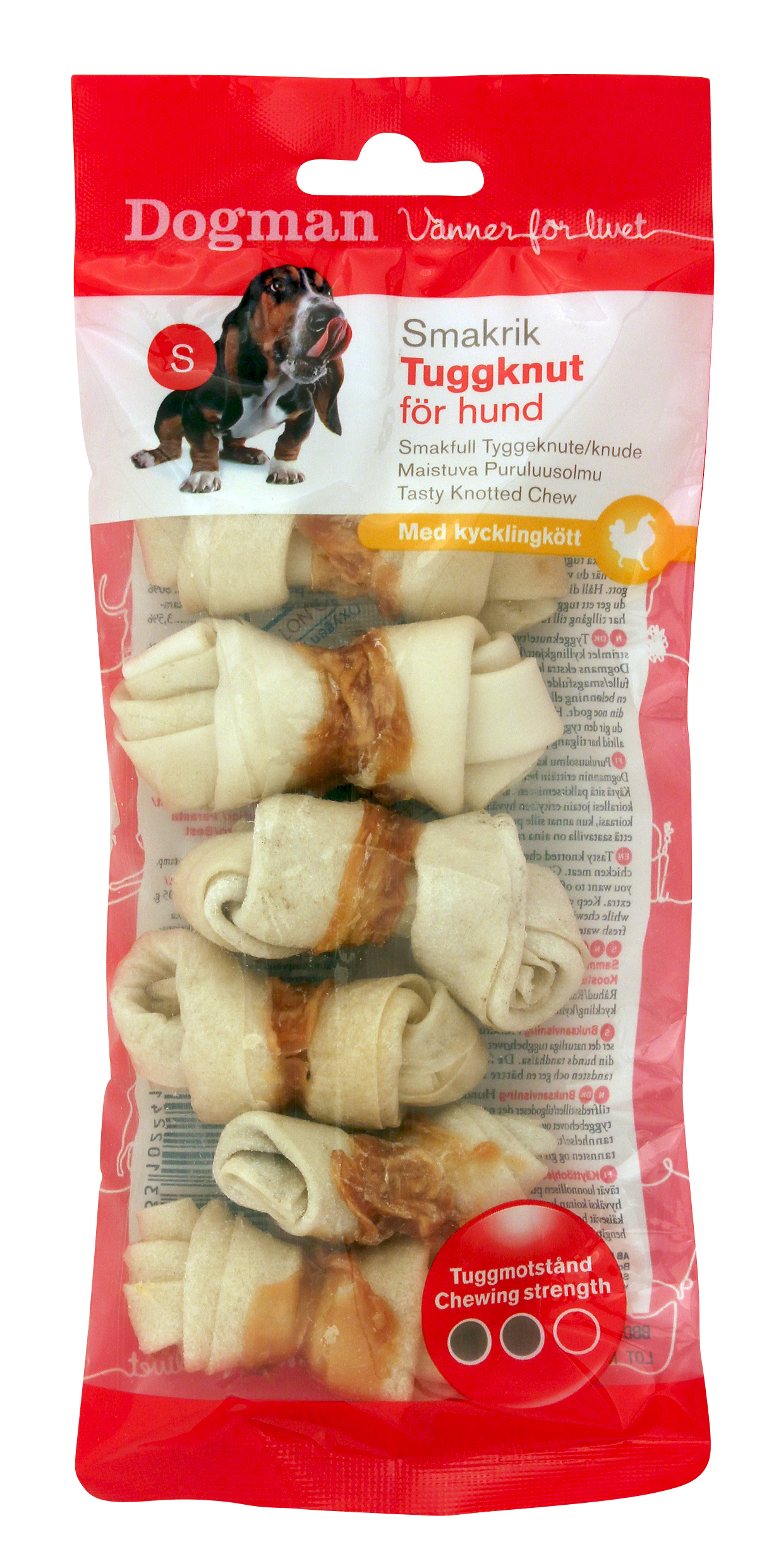 Dogman Tuggknutar med kyckling 6p Vit S 6cm