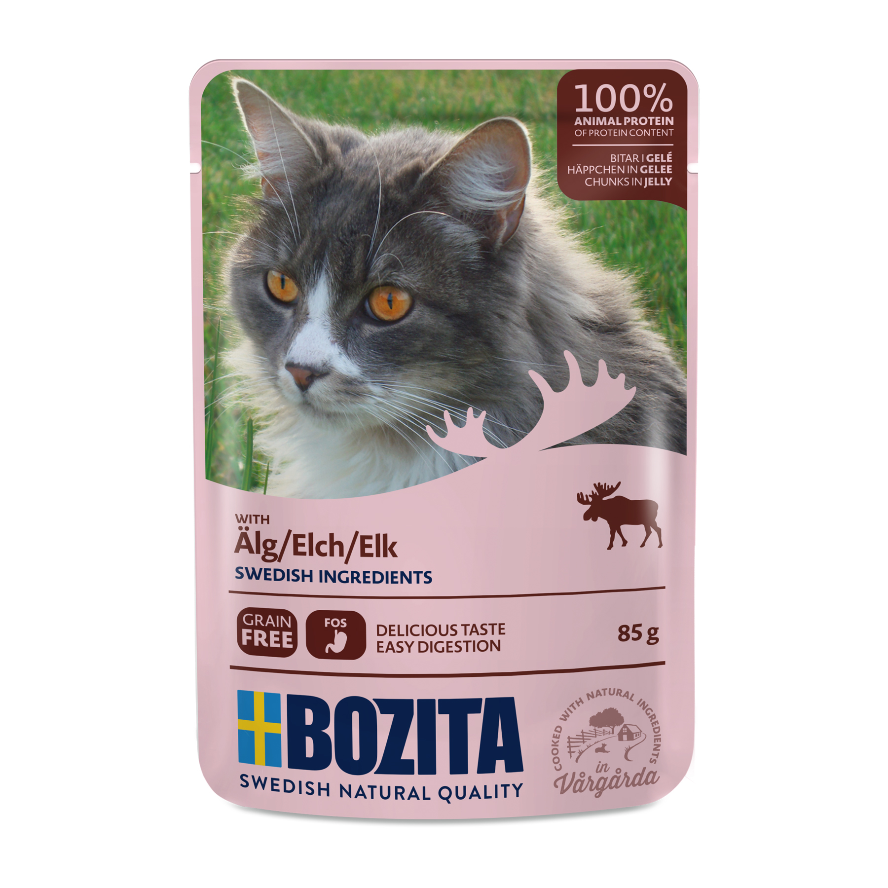 Bozita Bitar i gelé med älg 85g