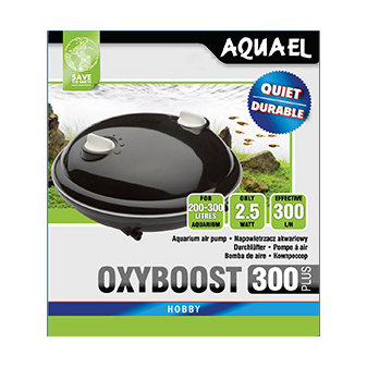 Aquael Luftpump Oxyboost Svart 2,5W 2x150l/h
